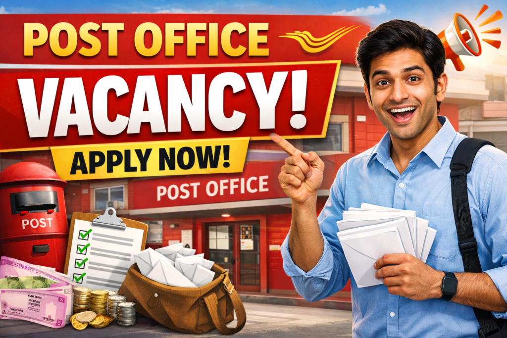 Latest Post Office Vacancy 2026 - 28,000+ Gramin Dak Sevak (GDS), BPM & ABPM Posts | 10th Pass Jobs | No Exam | Apply Online Now